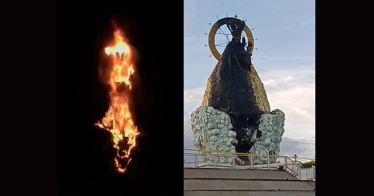 Shrine ng Our Lady of the Most Holy Rosary, nasunog sa Sorsogon dahil umano sa kandila
